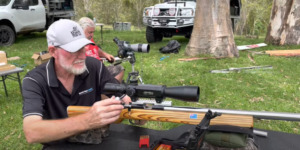 Stuart Elliott shooting at 500 yards using a .22 Rimfire rifle with a March Genesis 6-60×56 FFP scope (Australia)