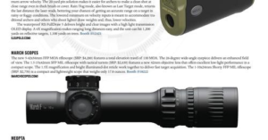 New March Scopes are featured in in the “Optics 2022” on the Shot Daily magazine at SHOT Show.