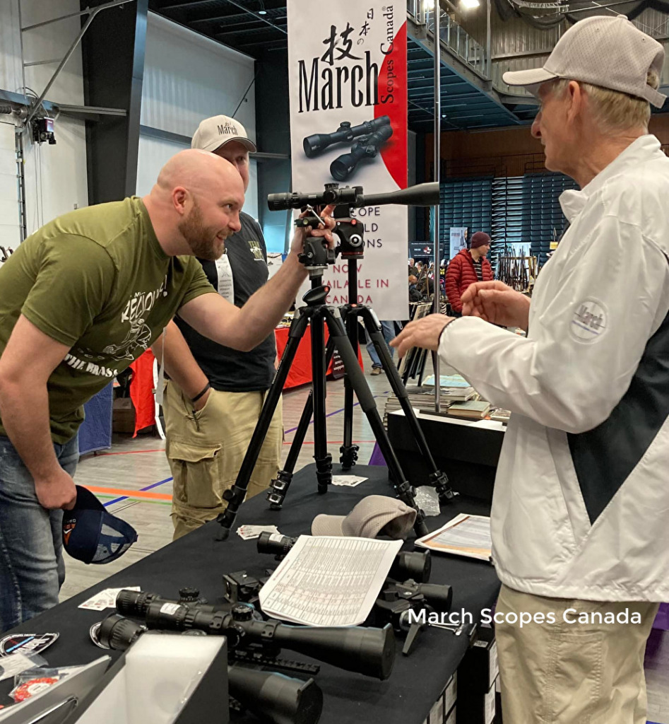 March Scopes Canada exhibited at the Calgary Gun Show 2022