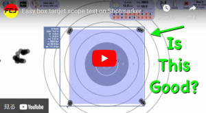 Лесен тест на прицела в кутия на Shotmarker с March 8-80×56 MAJESTA High Master от F Class John March