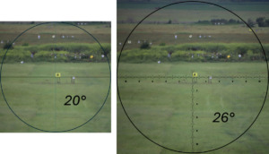 Outstanding image of the new FML-WBR reticle for PRS/NRL shooters housed in 5-42×56 FFP Genll riflescope at 26 degrees