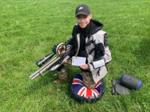 Alex Squires (UK, age 15) shooting 40/50 in GP5 and 44/50 in GP6 Field Target series